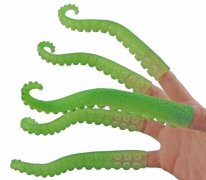 Party Favors Octopus Tentacle Finger Puppets Rubber Glow in The Dark Finger Tentacle Puppets