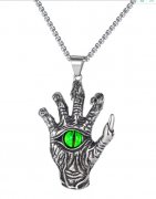 Evil Eye Hand Shell Necklace