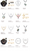 bridal rhinestone necklace bracelet and earring set 2